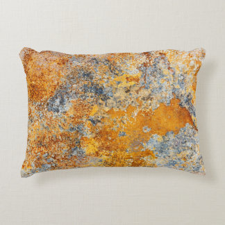 Old rust texture, grunge metallic background. accent pillow