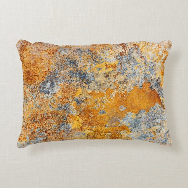 Old rust texture, grunge metallic background. accent pillow (Front)