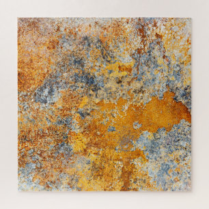 Old rust texture, grunge metallic background. jigsaw puzzle
