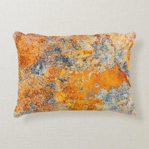 Old rust texture. Grunge rusted metal background. Accent Pillow