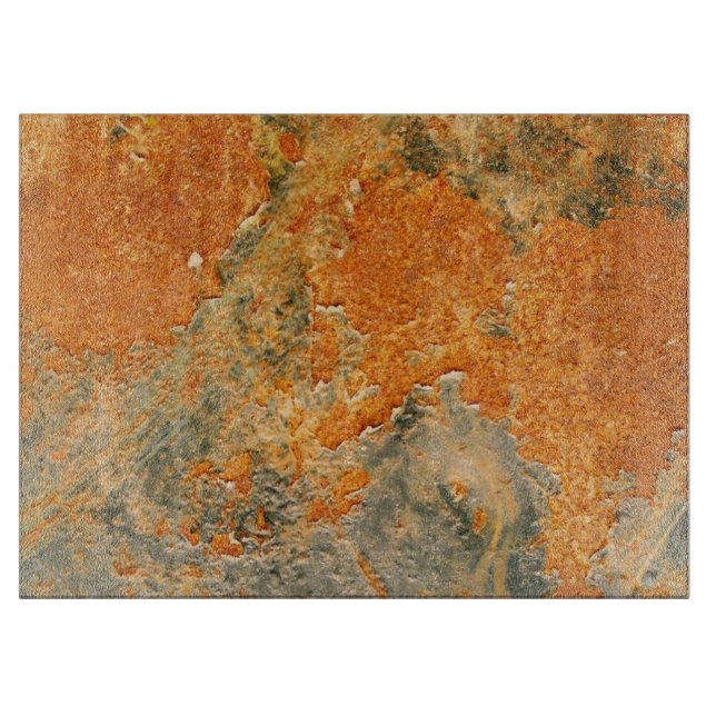 Old Rusted Corroded Iron Metal Cutting Board (Front)