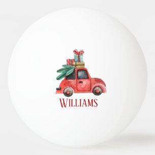 Old Rustic Red   Personalised Ping Pong Ball
