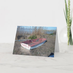 Old Rustic Row Boat Card