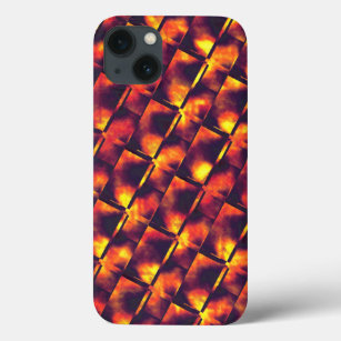 Old rusty plates in colours of ember and fire iPhone 13 case