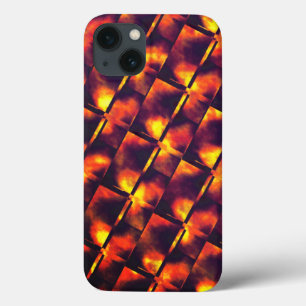 Old rusty plates in colours of fire and ember iPhone 13 case