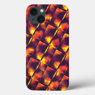 Old rusty plates in colours of fire and ember iPhone 13 case