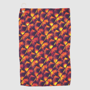 Old rusty plates in colours of fire and ember golf towel