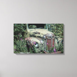 Old Rusty Scrap Car Canvas Print