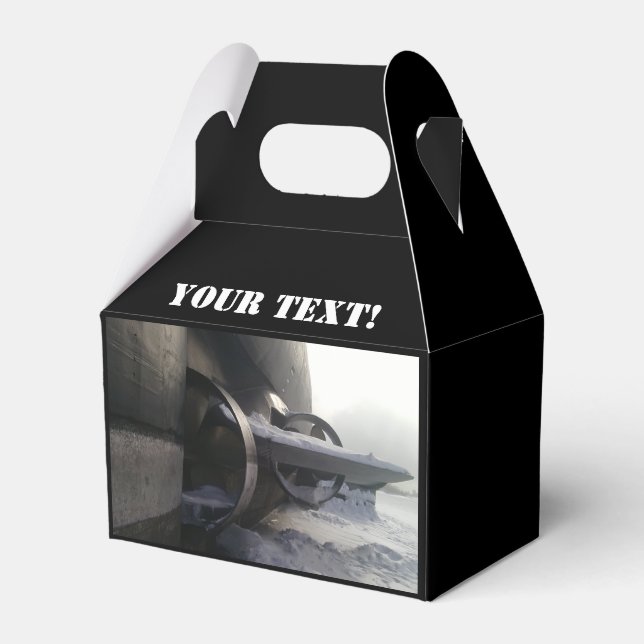 Old rusty submarine favor box (Front Side)