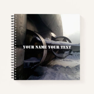 Old rusty submarine notebook