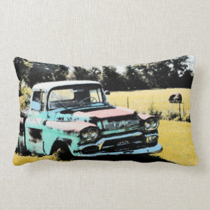 Old Rusty Truck Lumbar Pillow