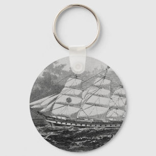 Old Sailing Ship Keychain