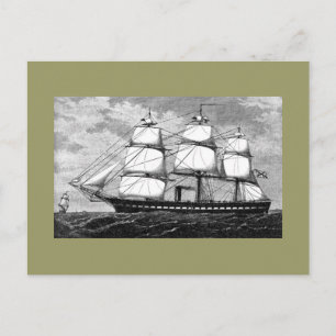 Old Sailing Ship Postcard