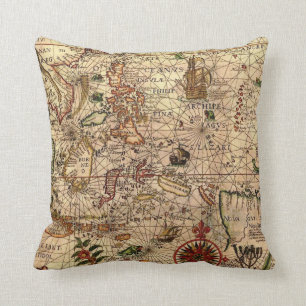 Old Sailing Throw Pillow