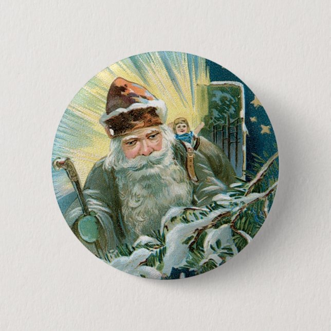 Old Saint Nicholas 2 Inch Round Button (Front)