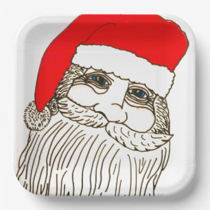 OLD SAINT NICK PAPER PLATE