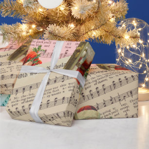 Old Saint Nick Sheet Music Wrapping Paper