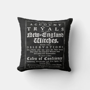Old Salem Witch Trials Throw Pillow