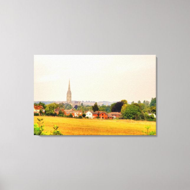Old Salisbury Cathedral, Salisbury, Wiltshire, UK Canvas Print (Front)