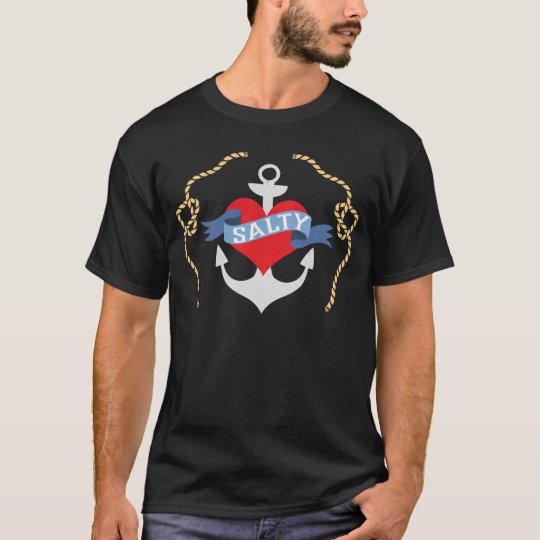 Old Salt Heart and Anchor Nautical T-Shirt