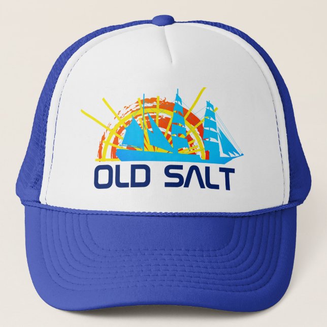 Old Salt one-of-a-kind beautiful customizable Trucker Hat (Front)