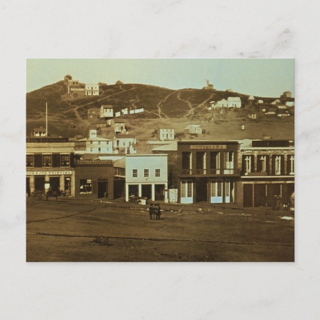 Old San Francisco Photo Gold Rush Postcard (Front)