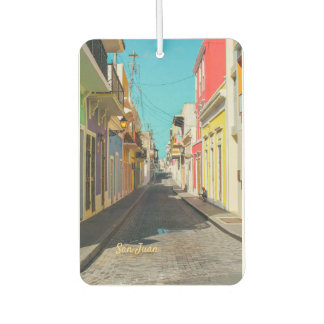 Old San Juan Cobblestone Street Photography Air Freshener