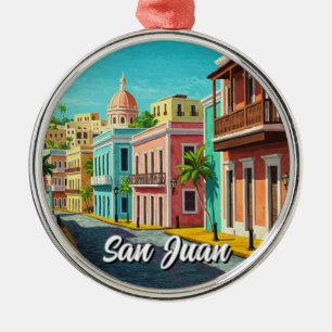 Old San Juan Puerto Rico Travel Metal Ornament