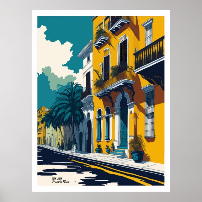 Old San Juan street Poster (Front)
