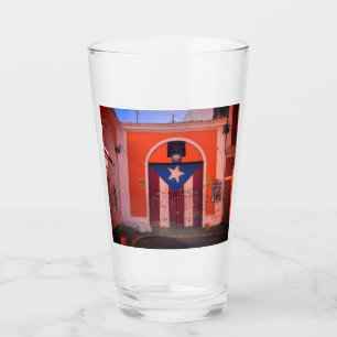 Old San Juan Street, Puerto Rican Culture Glass