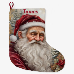 Old Santa Claus Large Christmas Stocking