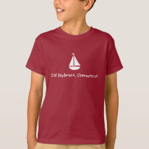 OLD SAYBROOK CONNECTICUT WITH SAILBOAT t-shirt