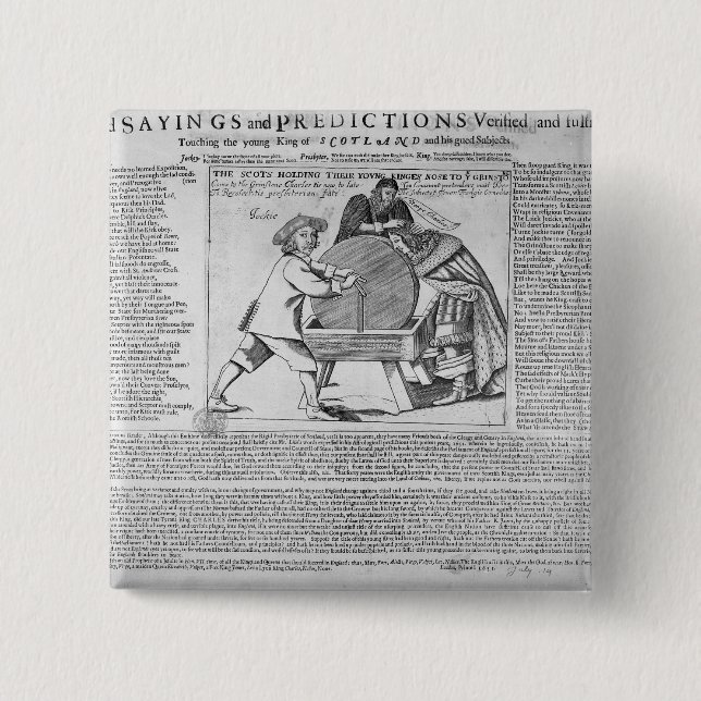 Old Sayings and Predictions 2 Inch Square Button (Front)
