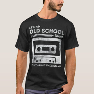 Old School 80s Cassette Tape Pencil Roll Fix Throw T-Shirt
