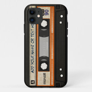 Old School 80s DJ Music Cassette Tape Pattern iPhone 11 Case