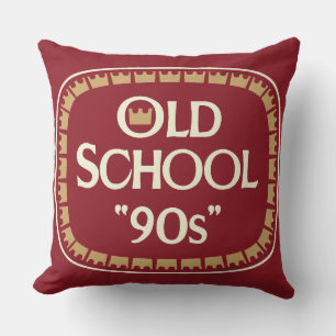 Old School 90s Malt Liquor 40oz Label Design Throw Pillow