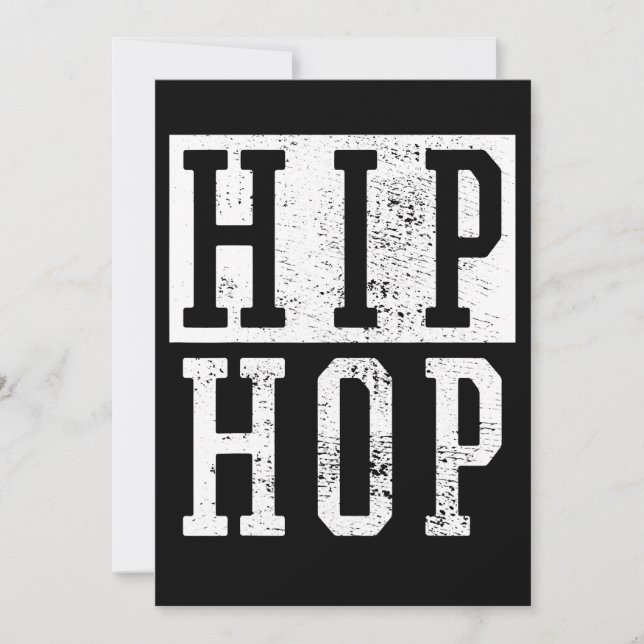 Old School 90s Nineties Hip Hop Rap Damiseta Invitation (Front)