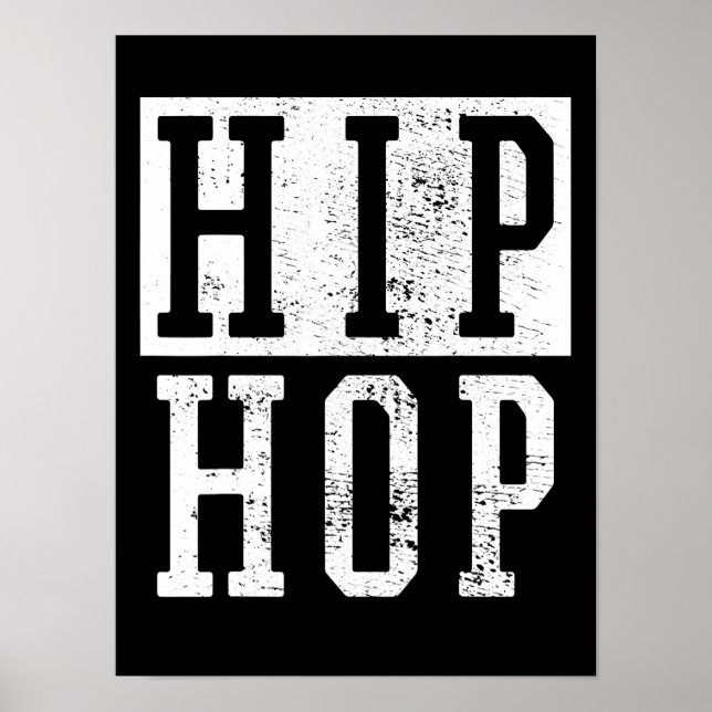 Old School 90s Nineties Hip Hop Rap Damiseta Poster (Front)