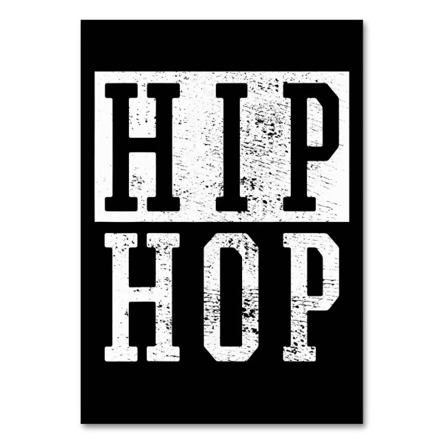Old School 90s Nineties Hip Hop Rap Damiseta Table Number (Front)