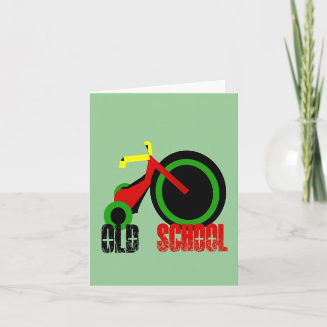 Old School Big Wheel Thank you Card (Front)
