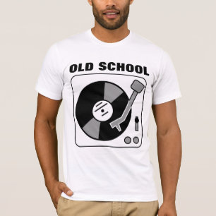 OLD SCHOOL BIRTHDAY T-shirts, turntable record T-Shirt