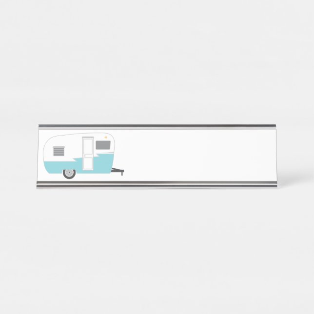 Old School Camper Desk Name Plate (Front)