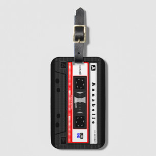 Old School Cassette Personalize Luggage Tag