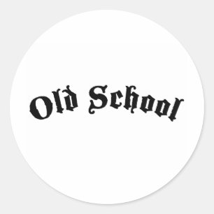 Old School Classic Round Sticker