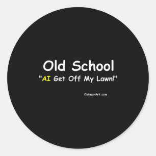 Old School  Classic Round Sticker