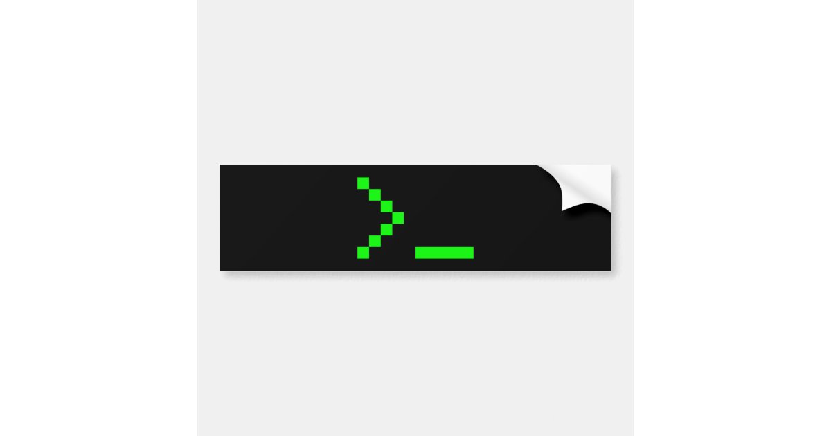 Old School Computer Text Input Prompt Bumper Sticker | Zazzle