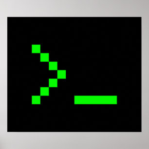 Old School Computer Text Input Prompt Poster