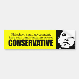 Old School Conservative Bumper Sticker