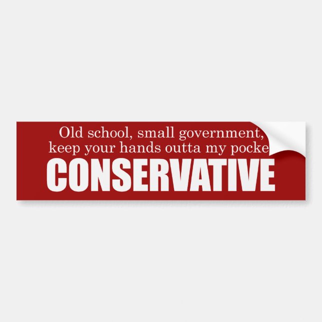 Old School Conservative Bumpersticker Bumper Sticker (Front)