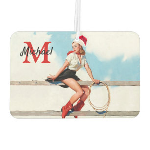 Old School Cowgirl Christmas Gift For Him Air Freshener